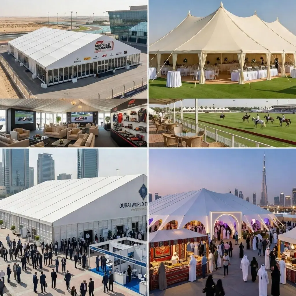 Various event tents in Dubai